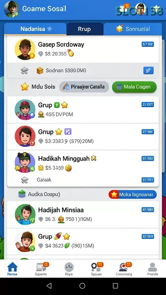 Cuplikan layar SLOTSRI — aktivitas